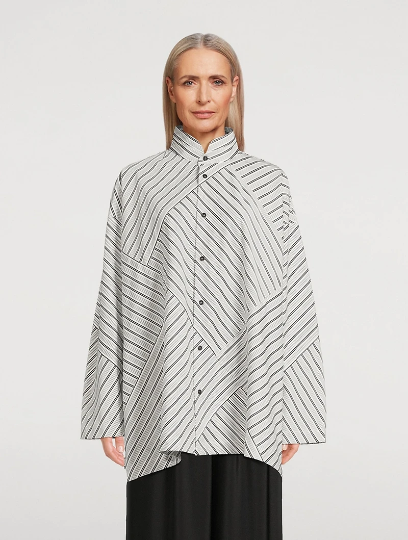 A-Line Shirt Double Stripe Print