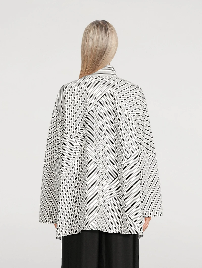 A-Line Shirt Double Stripe Print