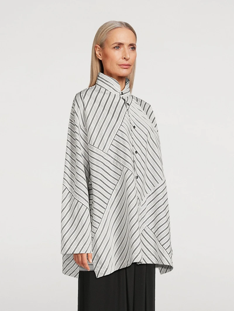 A-Line Shirt Double Stripe Print