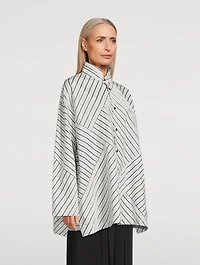 A-Line Shirt Double Stripe Print