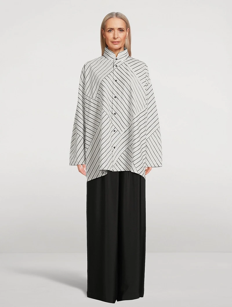 A-Line Shirt Double Stripe Print