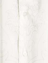 Scrunch-Neck Silk Shirt