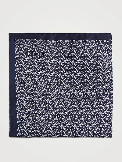Four-Quadrant Floral Silk Pocket Square