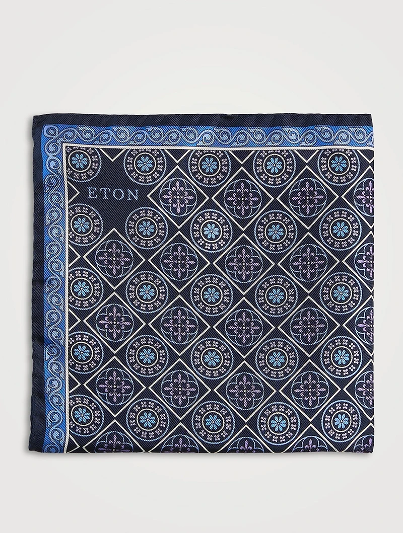 Medallion Silk Pocket Square
