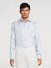 Slim-Fit Long-Sleeve Shirt Check Print