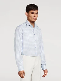 Slim-Fit Long-Sleeve Shirt Check Print