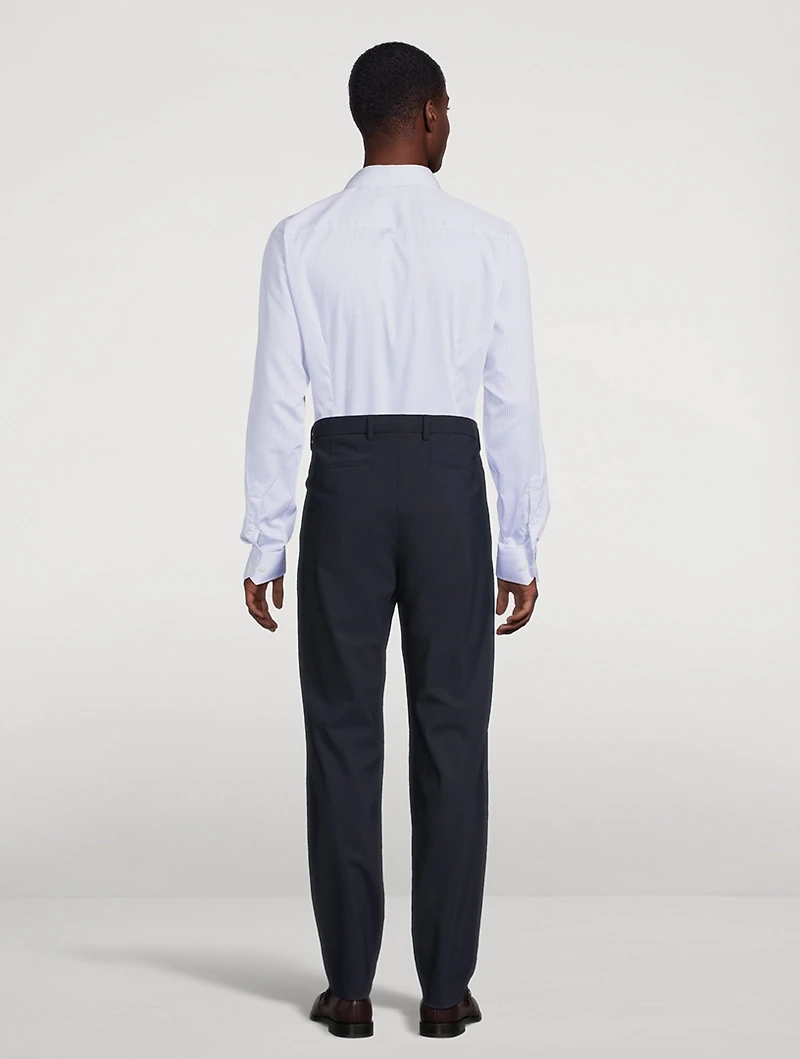 Slim-Fit Stripe Fine Twill Shirt