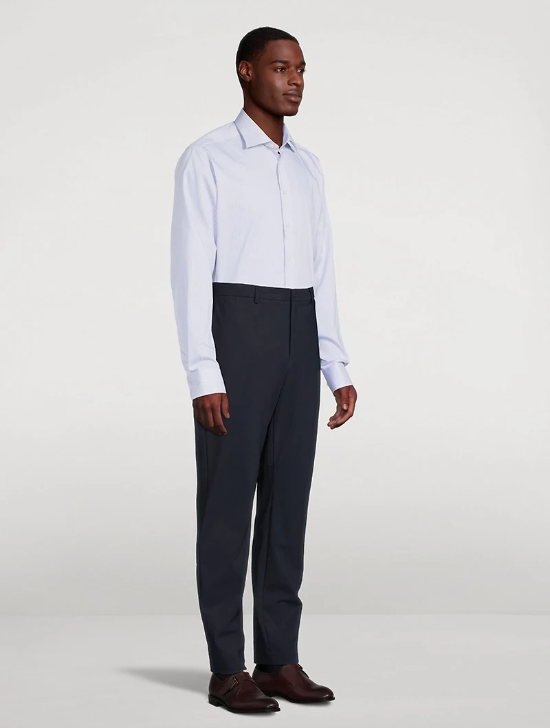 Slim-Fit Stripe Fine Twill Shirt