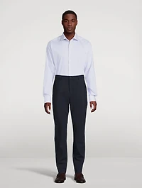 Slim-Fit Stripe Fine Twill Shirt