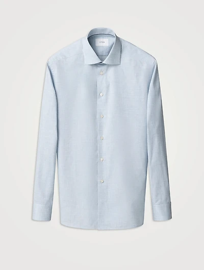 Slim-Fit Fine Twill Long-Sleeve Shirt