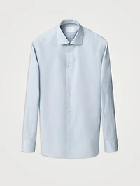 Slim-Fit Fine Twill Long-Sleeve Shirt