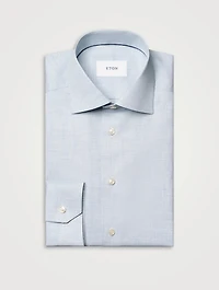 Slim-Fit Fine Twill Long-Sleeve Shirt