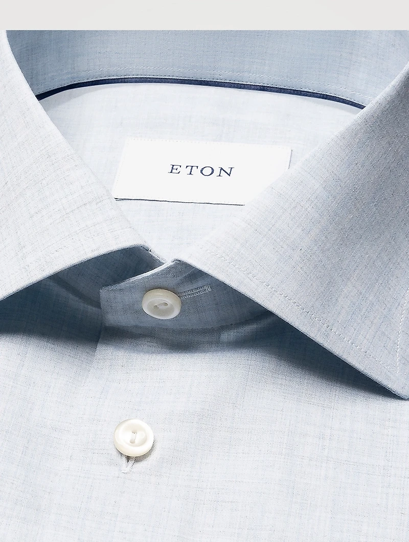 Slim-Fit Fine Twill Long-Sleeve Shirt