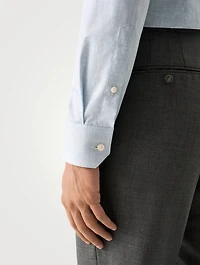 Slim-Fit Fine Twill Long-Sleeve Shirt