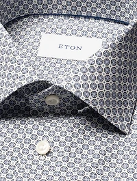 Slim-Fit Medallion Twill Long-Sleeve Shirt