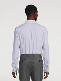 Slim-Fit Melange Neat Check Shirt