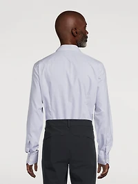 Slim-Fit Melange Windowpane Check Shirt