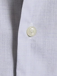Slim-Fit Melange Windowpane Check Shirt