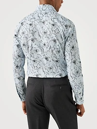Contemporary-Fit Floral Twill Long-Sleeve Shirt
