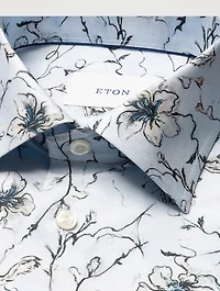 Contemporary-Fit Floral Twill Long-Sleeve Shirt