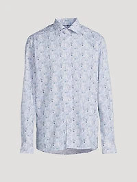 Contemporary-Fit Paisley Cotton And Tencel™ Lyocell Shirt