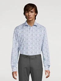 Contemporary-Fit Paisley Cotton And Tencel™ Lyocell Shirt