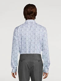 Contemporary-Fit Paisley Cotton And Tencel™ Lyocell Shirt