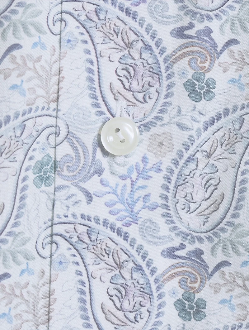 Contemporary-Fit Paisley Cotton And Tencel™ Lyocell Shirt
