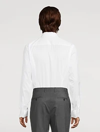 Slim-Fit Twill Shirt With Paisley Details