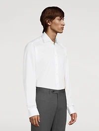 Slim-Fit Twill Shirt With Paisley Details