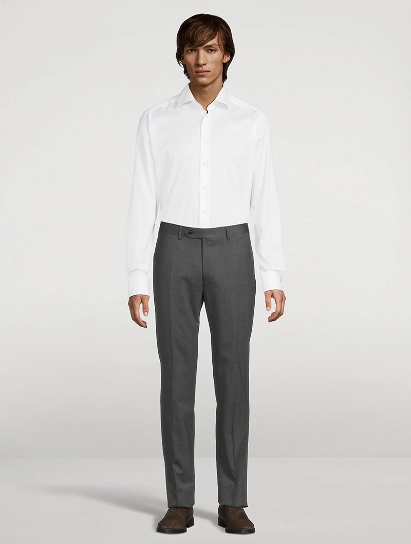 Slim-Fit Twill Shirt With Paisley Details