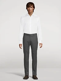 Slim-Fit Twill Shirt With Paisley Details