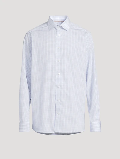 Contemporary Fit Elevated Shirt Check Print