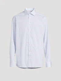Contemporary Fit Elevated Shirt Check Print