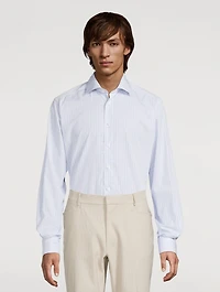 Contemporary Fit Elevated Shirt Check Print