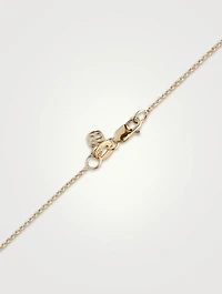 Small 14K Gold Paw Print Pendant Necklace With Diamonds