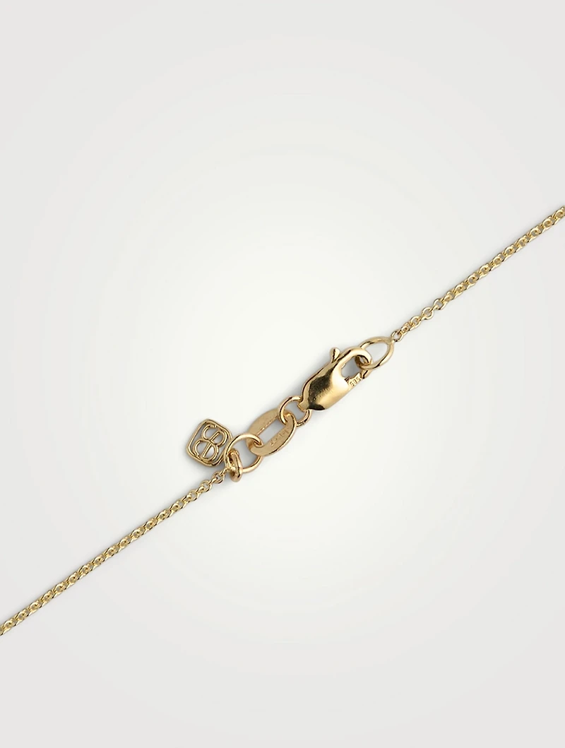 14K Gold Sand Dollar Pendant Necklace With Diamonds