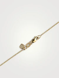 14K Gold Sand Dollar Pendant Necklace With Diamonds