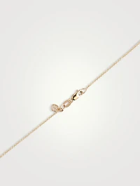 14K Gold Lucky Coin Pendant Necklace With Diamonds