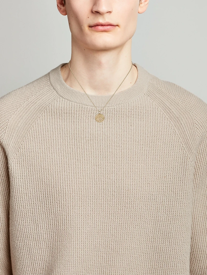 Small 14K Gold Luck Coin Pendant Necklace With Pavé Diamonds