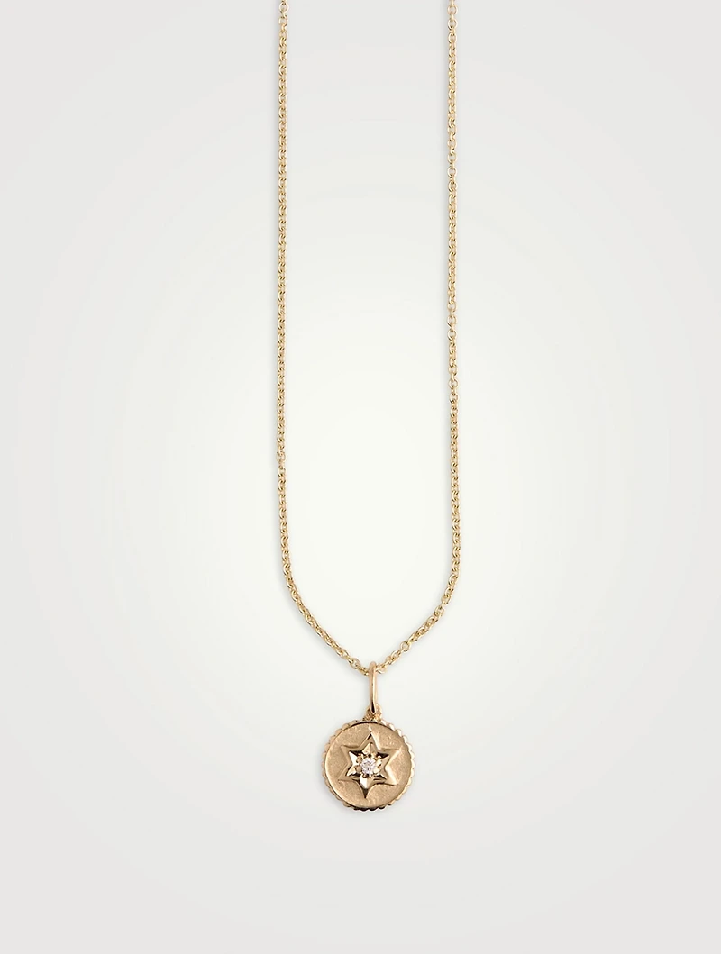 Tiny Baby Star Of David Coin Charm Necklace