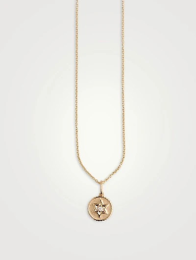 Tiny Baby Star Of David Coin Charm Necklace