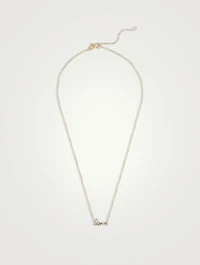 Tiny 14K Gold Pure Love Script Necklace