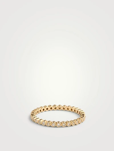 14K Gold Bezel Diamond Eternity Ring