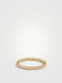 14K Gold Bezel Diamond Eternity Ring