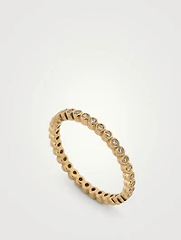 14K Gold Bezel Diamond Eternity Ring