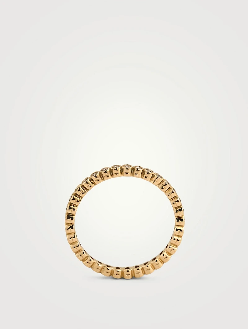 14K Gold Bezel Diamond Eternity Ring