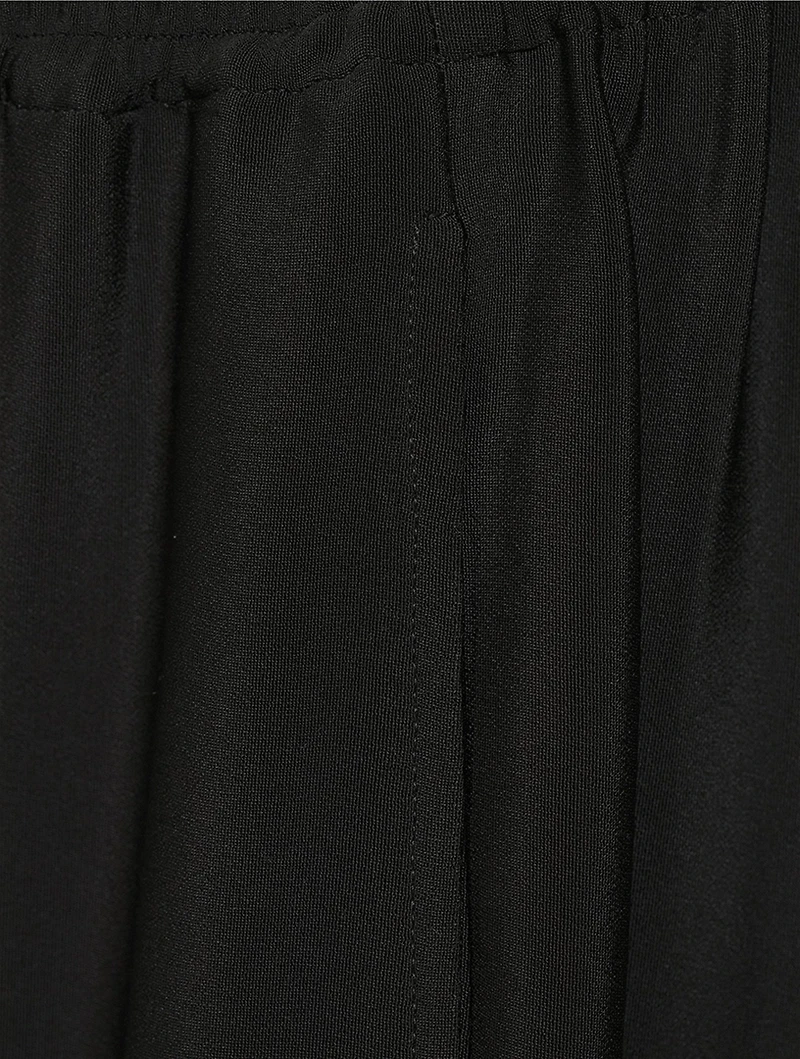 Wide-Leg Silk Trousers