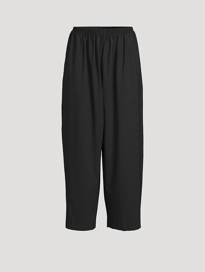 Cropped Wide-Leg Trousers