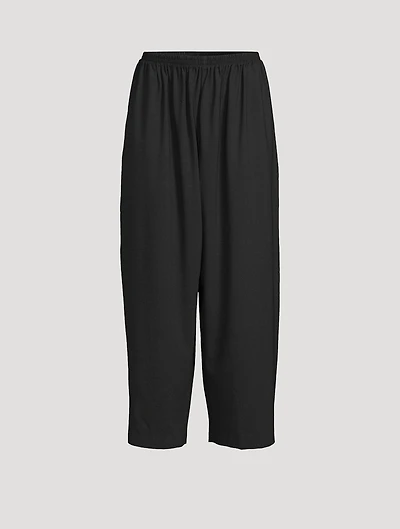Cropped Wide-Leg Trousers